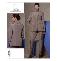 1144  Vogue CHADO LINED COLLAR ZIP JACKET, PANTS PATTERN 6-12,14-20 choice new 